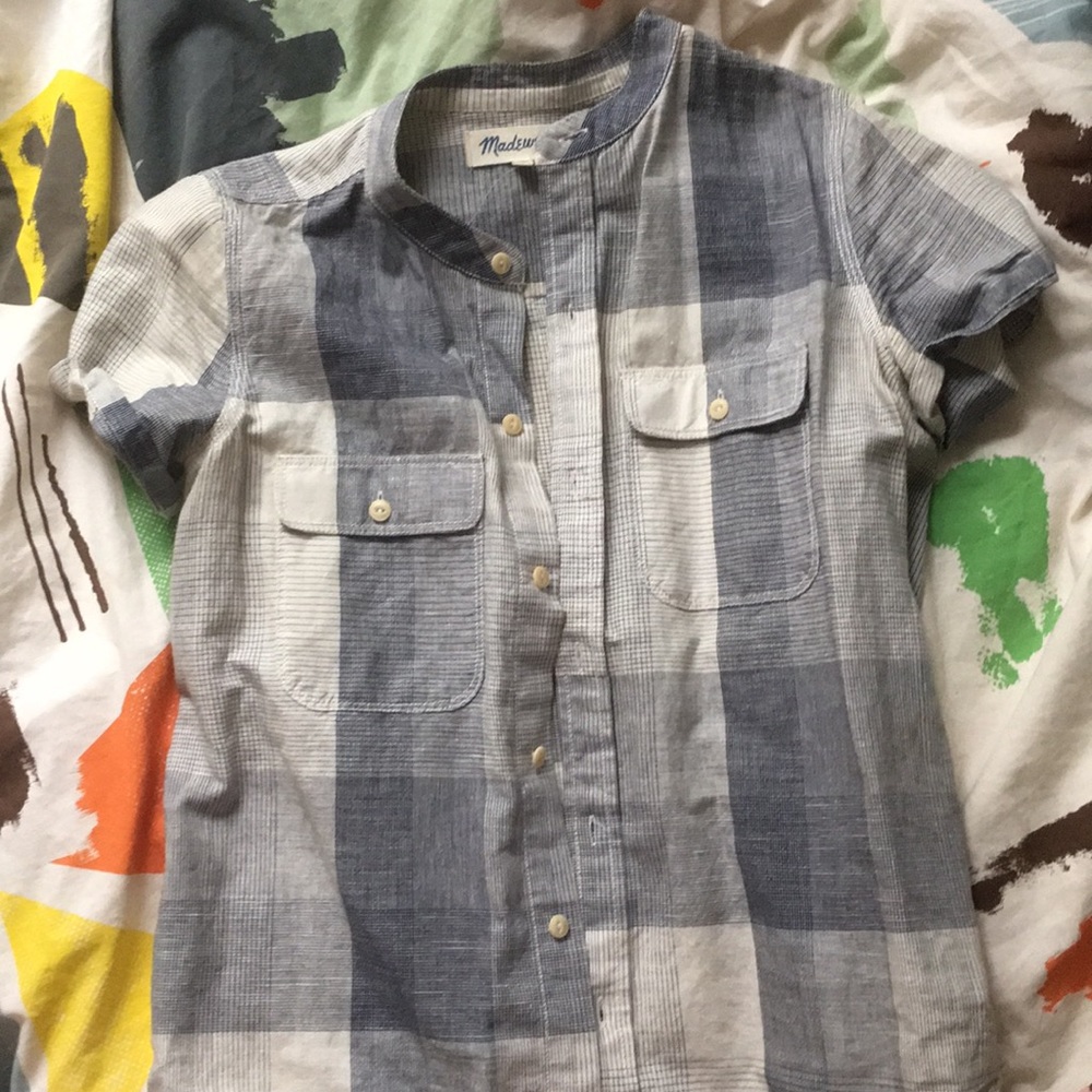 Madewell Plaid Pocket Blouse